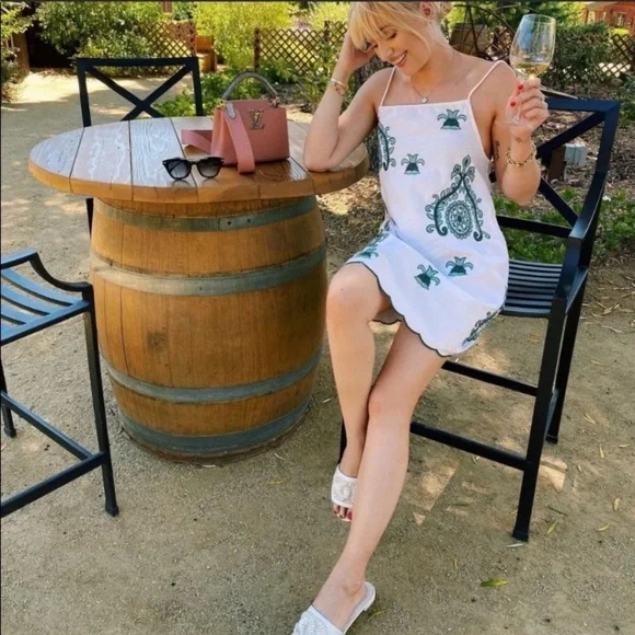 ZARA EMBROIDERED MINI DRESS SIZE SMALL - Picture 4 of 16